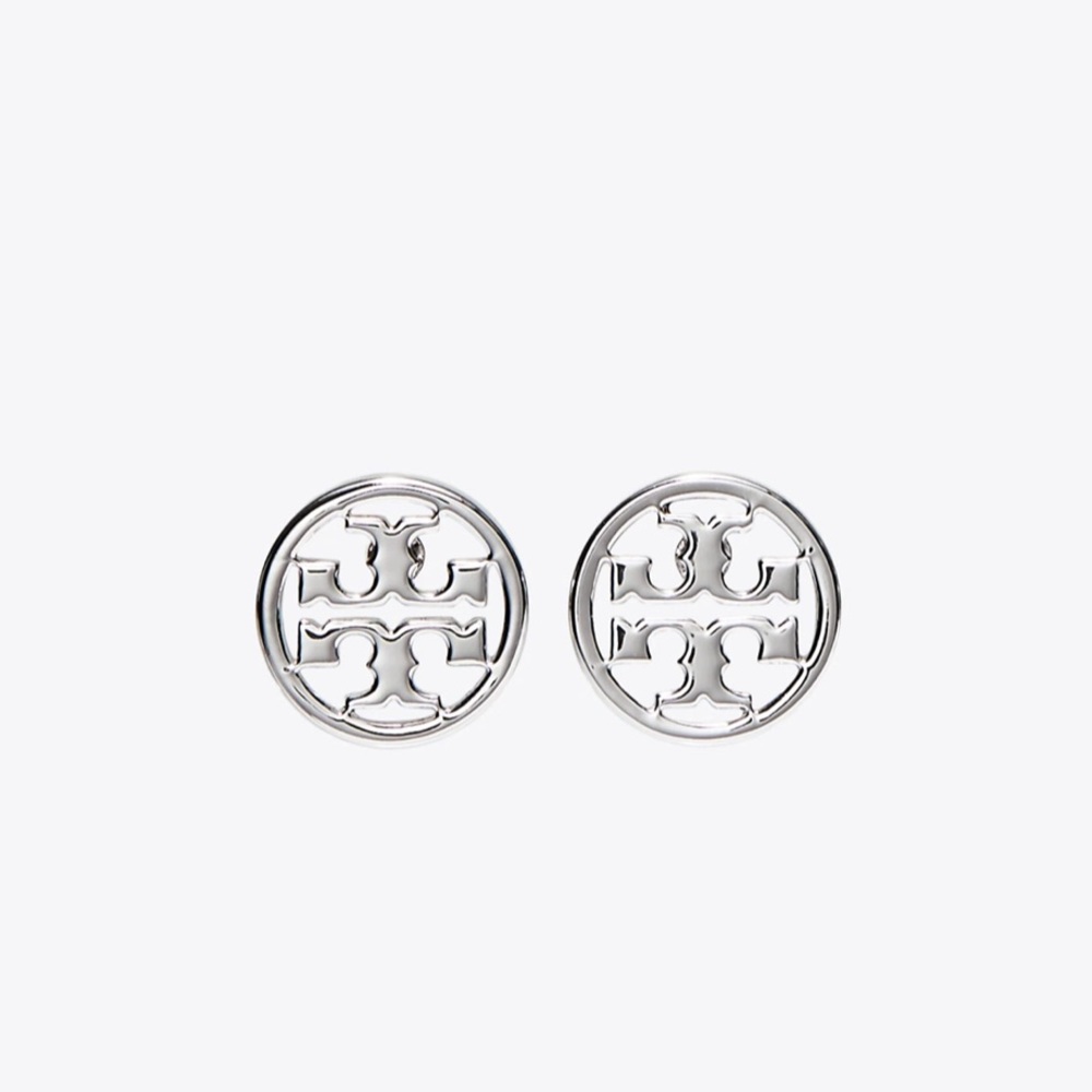 Tory Burch Logo Circle-Stud Earring